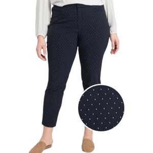 Banana Republic 2021‎ Curvy Sloan Fit Navy Dash Jacquard Slim Pants Plus Size 18